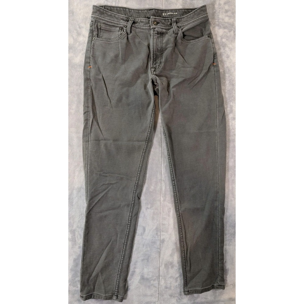 The Normal Brand Pants Slim Fit Stretch Comfort Terry 5 Pocket Gray Men's 31x30